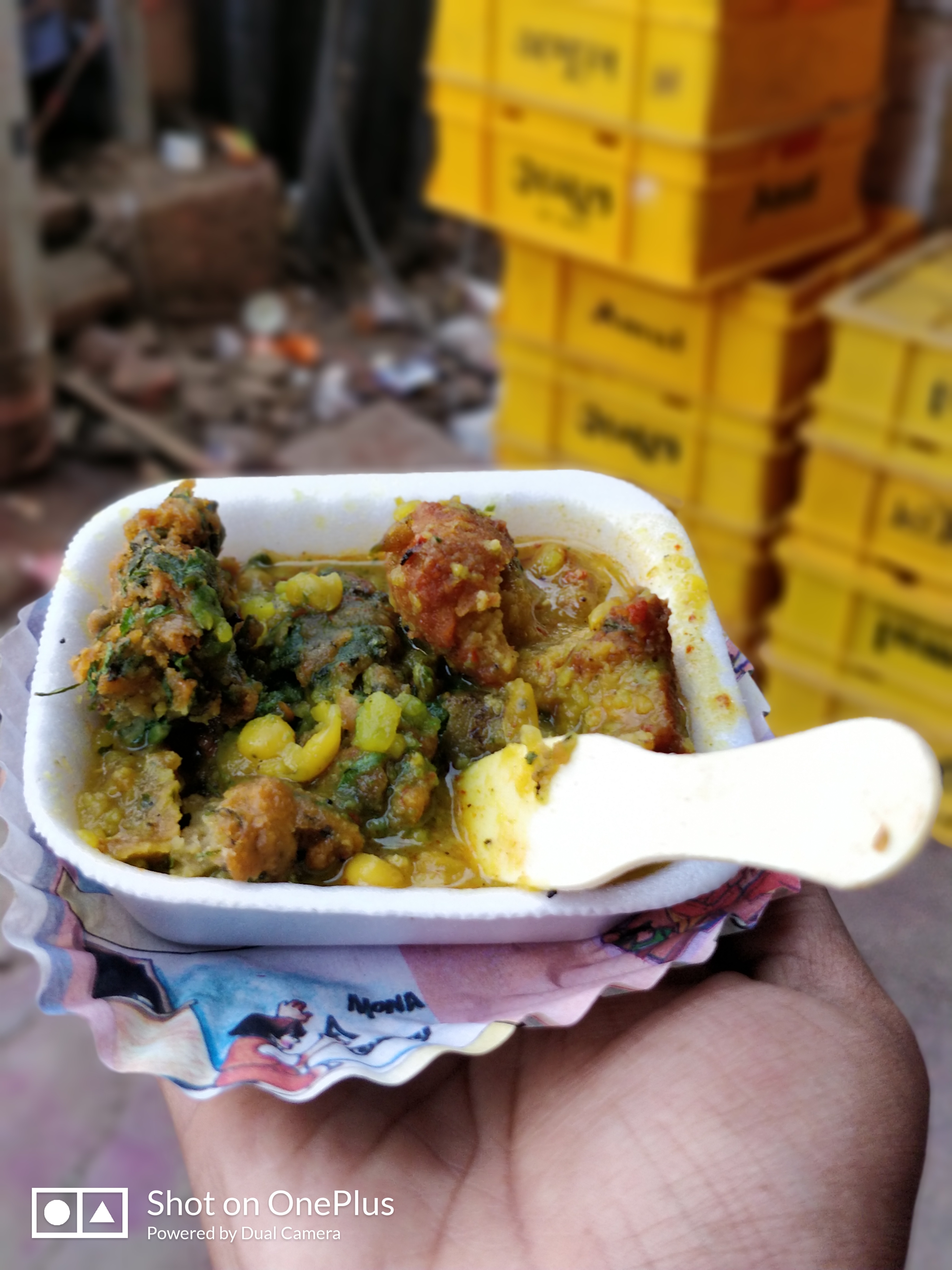 Palak Patta chat at Varanasi