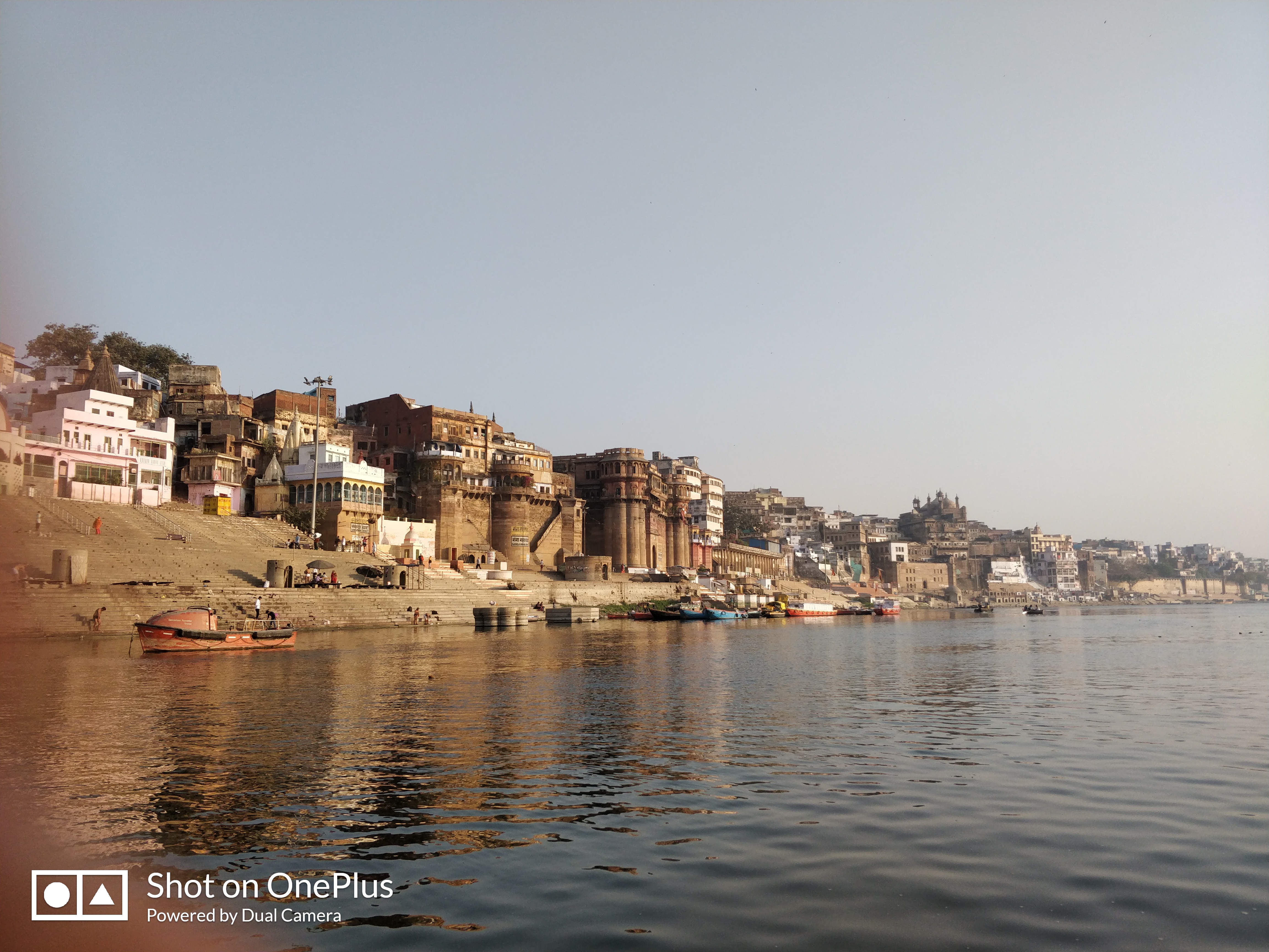 View of ghats from the river