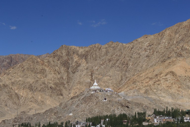 Shanti Stupa from Leh Palace
