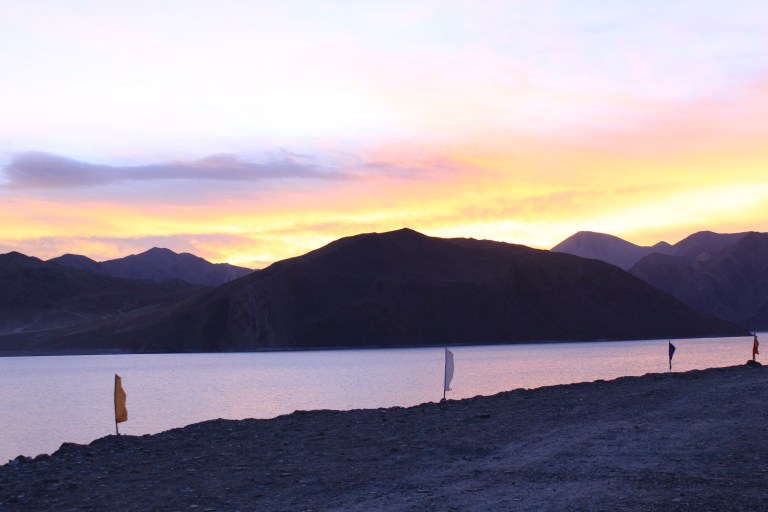 Early Morning sunrise at Pangong Lake